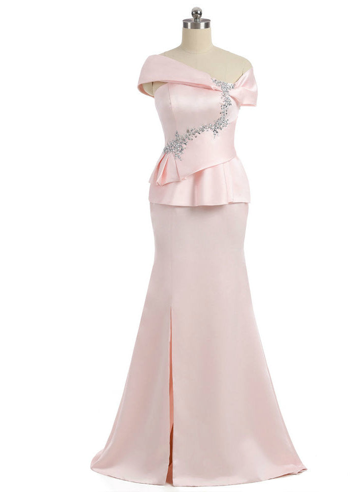 Amazing Pink Mother Of The Bride Dresses Mermaid V-neck Cap Sleeves