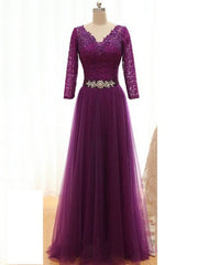 Fashionable Long Sleeves Floor-Length Mother of the Bride Dress