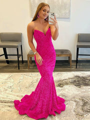 Mermaid Sweetheart Neck Sequins Homecoming Dresses