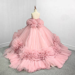 Pink Strapless Sleeveless Ball Gown Corset Quinceanera Dresses