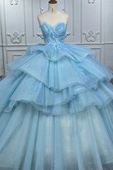 Quinceanera Dress Romantic Princess Sleeveless Quinceanera Dresses Ruffle Strapless Sequins Ball Gown