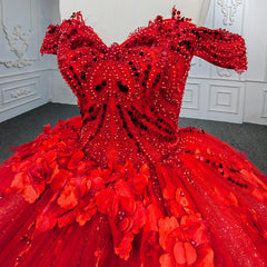 Sweet Valentine Red Quinceanera Dress