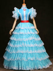 You Are Sure To Find The Perfect Blue Tulle Lace High Neck Maria Antonietta Vintage Dress