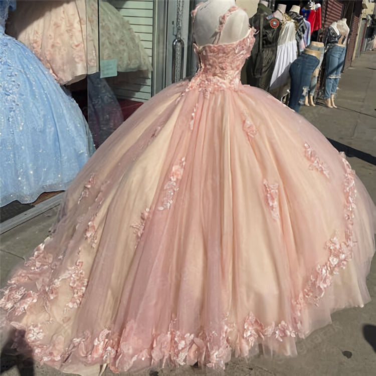 Ball Gown Sweet 16 Dress Princess Quinceanera Dresses Lace Appliques Sweet 15 Party Prom Ball Gowns