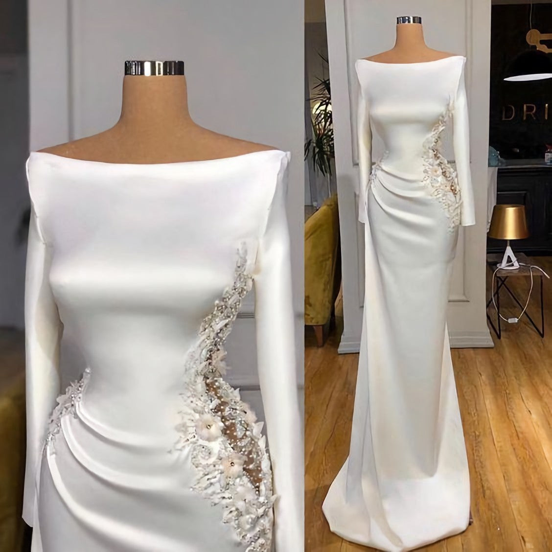 White Evening Dress, Sexy Formal Dresses, Mermaid Evening Dresses, Prom Dress