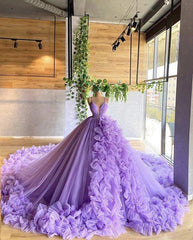 Unique prom dress evening gowns Wedding Dresses with Train prom dress