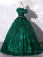 Green tulle off shoulder long prom dress green tulle formal gown