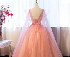 Tulle Sweet 16 With Lace Applique Long Party Dresses