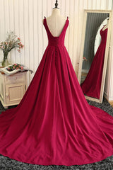 Red Fashionable Long Evening Gown, Red Prom Dress