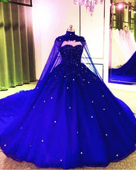 Royal Blue Prom Dresses Ball Gown Sweet 16  Princess Quinceanera Dress