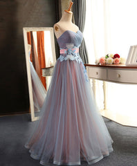 Sweetheart Neck Tulle Long Prom Dress, Evening Dress